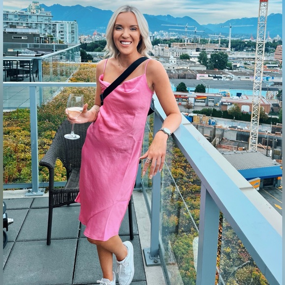 Wilfred Only Cowlneck Satin Slip Dress - Picture 2 of 2